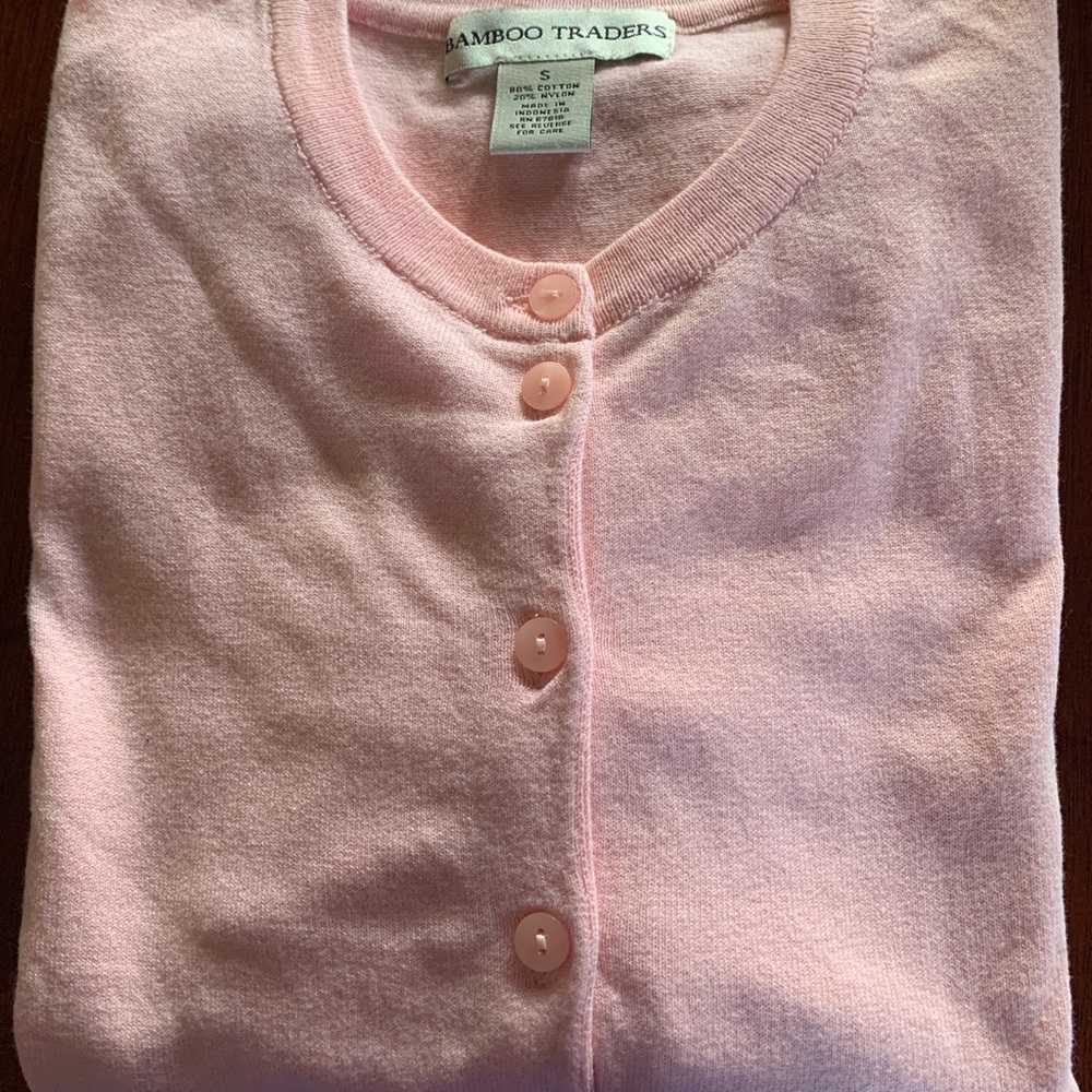 Bamboo traders pink sweater size small